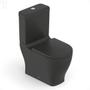 Imagem de Bacia sanitaria celite slim com caixa acoplada black matte + kit instalacao + assento