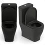 Imagem de Bacia sanitaria celite slim com caixa acoplada black matte + kit instalacao + assento