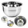 Imagem de Bacia Tigela Bowl Fundo 20cm Inox Saladas Massas Profissiona