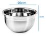 Imagem de Bacia Tigela Bowl Fundo 20cm Inox Saladas Massas Profissiona