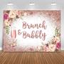 Imagem de Backdrop Mocsicka Brunch e Bubbly Bridal Shower 210x150cm