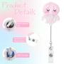 Imagem de Badge Reel Lusofie Jellyfish Nurse Acrílico Rosa Retrátil