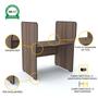 Imagem de Baia p/ atendimento simples inicial pandin maxxi - walnut/preto