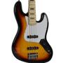 Imagem de Baixo Jazz Bass 4 Cordas Passivo Strinberg JBS50 SB Contrabaixo Sunburst com Escudo Branco