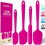 Imagem de BakeRoyal Silicone Spatula Set - 4-Piece Rubber Spatulas Silicone Heat Resistant 600F for Everyday Task - Seamless Design Kitchen Espástulas para Panelas Antiaderente - Conjuntos de utensílios de cozinha de silicone