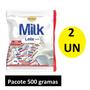 Imagem de Bala sabor Milk Leite Pocket Riclan 500g -2 Pacotes