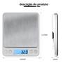 Imagem de Balança de Cozinha Digital de Precisão 3kg/500g/0,01g - Display LCD para Alimentos e Joias