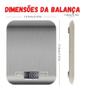 Imagem de Balança de Cozinha doméstica digital Inox 10kg Dieta Fitness