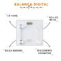 Imagem de Balança Digital 180 Kg Alta Precisão em Vidro Temperado Peso Corporal para Banheiro Academia