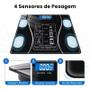 Imagem de Balança Digital Bluetooth com IMC e app no celular.