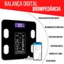 Imagem de Balança Digital Corporal Bioimpedância Banheiro 180 Kg App