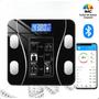 Imagem de Balança Digital Corporal Bluetooth IMC Bioimpedância Preto 180kg