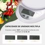 Imagem de Balança Digital De Cozinha Branca Alta Precisão Até 5 Kilos Com Bandeja Visor Fácil Leitura Desligamento Automático Uso Doméstico