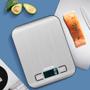 Imagem de Balança Digital De Pesar Alimentos Alta Precisão até 10kg Dieta Fitness Receita e Nutrição Portátil Em Inox