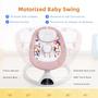 Imagem de Balanço Elétrico Portátil Jaoul para Bebê com Controle Bluetooth - Rosa