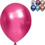 Imagem de Balão Bexiga Cromado, 9 Polegadas Pacote De 25 Unds, Balão Metalizado Brilhante