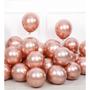 Imagem de Balão Bexiga Cromado Metalizado Redondo N9 Rose Gold 25 Uni