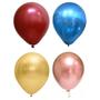 Imagem de Balão Bexiga Cromado Metalizado Redondo N9 Várias Cores 25un