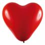 Imagem de Balão Bexiga Formato Coração N6 Vermelho 50 Unidades