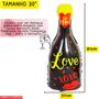 Imagem de Balão Champanhe Love 81cm +1 Coração Vermelho 45cm +2 Estrelas Douradas 45cm +20 Balões De Látex Metalizados 9 Polegadas