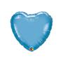 Imagem de Balão de Festa 18" 46cm - Coração Chrome Azul - 1 unidade
