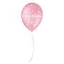 Imagem de Balão de Festa Decorado É uma Menina - Rosa Tutti Frutti e Branco 9" 23cm - 25 Unidades - São Roque