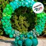 Imagem de Balão de Festa Látex Liso 9''23cm Redondo  - Tiffany - 50 unidades - Balões São Roque - Rizzo
