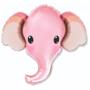 Imagem de Balão de Festa Metalizado 39'' 99cm - Elefante Head HSG Pink - 1 unidade - Flexmetal - Rizzo