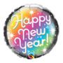 Imagem de Balão de Festa Microfoil 18" 45cm - Redondo Happy New Year! Prismático - 1 unidade - Qualatex Outlet - Rizzo