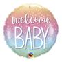 Imagem de Balão de Festa Microfoil 4" 10cm - Redondo Welcome Baby! Confetes - 1 unidade - Qualatex Outlet - Rizzo
