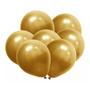 Imagem de Balão de Látex Metalizado Dourado - 7 Polegadas - 50 Unidades