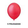 Imagem de Balão de Látex Vermelho Liso - 5 Polegadas - 50 Unidades