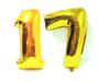 Imagem de Balão Gigante Número 17  Dourado Metalizado Festas Decoração 75 Cm