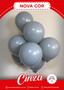 Imagem de BALÃO LISO REDONDO - PIC PIC Nº 09 - CINZA - Pacote com 50 unidades