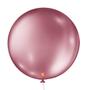 Imagem de BALÃO LISO REDONDO - SÃO ROQUE Nº 05 - METÁLICO ROSA - Pacote com 25 unidades