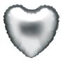 Imagem de Balão Metalizado Coração Prata Decoração 45 cm para Decoração de Festas Aniversário e Eventos Un