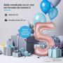 Imagem de Balão Metalizado Holográfico Numérico Brilhante 101cm para Festa Evento Aniversário 1un