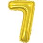 Imagem de Balão Metalizado Número 7 Dourado 40Cm - GNA