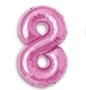 Imagem de Balão Metalizado Número 8 Pink 16" (40cm) - Make+
