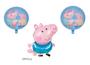 Imagem de balao metalizado peppa pig kit com 3 balões