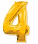 Imagem de Balão número 4 metalizado Dourado 40" 100 cm - Make+