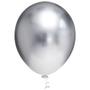 Imagem de BALÃO PLATINO REDONDO - PRATA - PIC PIC Nº 05 - Pacote com 25 unidades