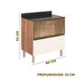 Imagem de Balcao 1 Porta Basc Reflecta E 1 Gav MDF Kali Premium 13548x21 Carvalho Rust Off White Nicioli Carvalho Rust Off White