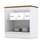 Imagem de Balcão 2 Portas 80 cm Americana Branco com Tampo para Cooktop Nature  Henn