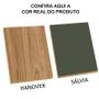 Imagem de Balcão 30cm 1 Porta Com Tampo e Pés 100% MDF Cozinha Modulada Provence Robel Hanover/Salvia