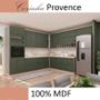 Imagem de Balcao 40cm 3 Gavetas Com Tampo e Pés 100% MDF Cozinha Modulada Provence Robel Fendi/Salvia