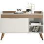 Imagem de Balcao Aparador Buffet 120 cm Off White Cristal Ripado Madeira Dmad