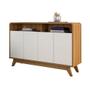 Imagem de Balcão aparador buffet eccos 4 portas nature offwhite