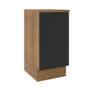 Imagem de Balcão Armário de Cozinha 40 cm 1 Porta Rustic/Preto Agata Madesa