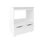 Imagem de Balcão Armário Gabinete para Microondas e Forno Elétrico Cozinha Amanda Mobília Decor Branco